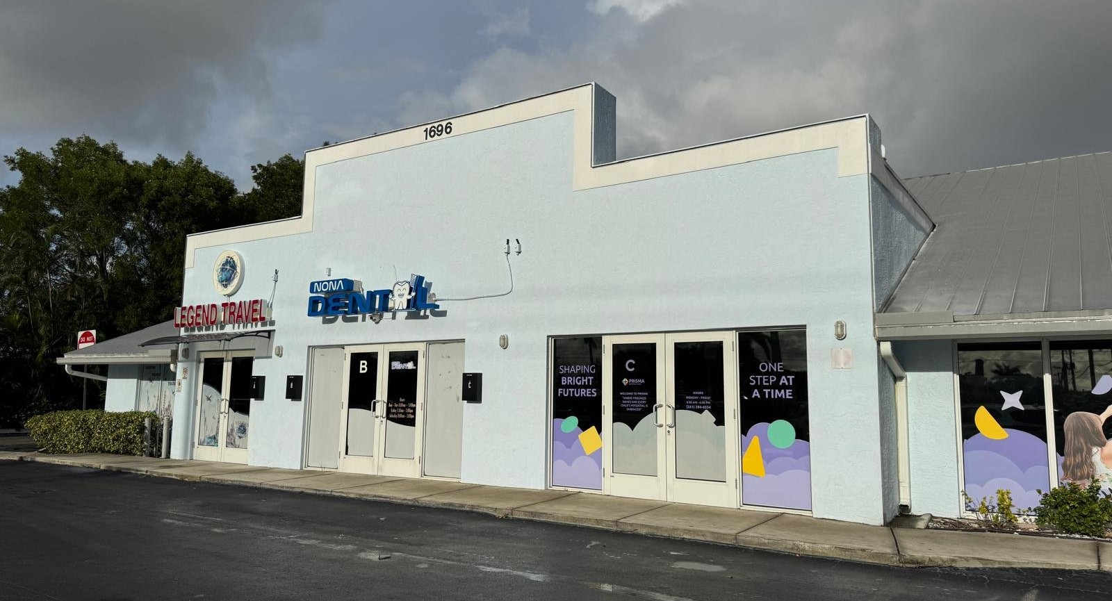 Exterior of 1696 S Military Trail Suite B dental practice for sale West Palm Beach FL
